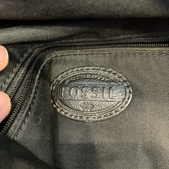 Fossil Riley Foldover Tote black leather - Picture 5 of 5